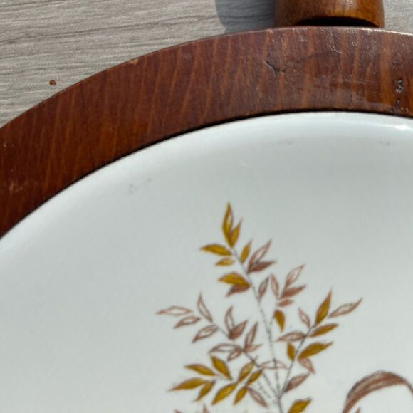 Wooden Trivet Ceramic Tile Insert with a Butterfly Motif Wall Decor - Picture 7 of 9